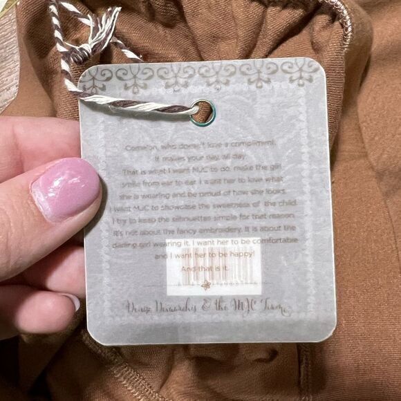 NWT Matilda Jane Women Crop Lounge Pants Wide Leg Pull-On‎ Brown Size Small - Picture 6 of 8